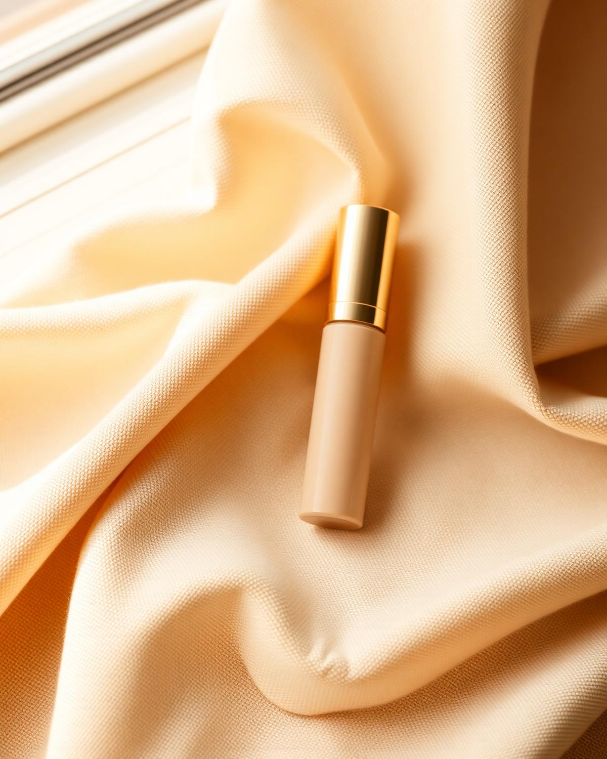 Foundation stick on draped linen